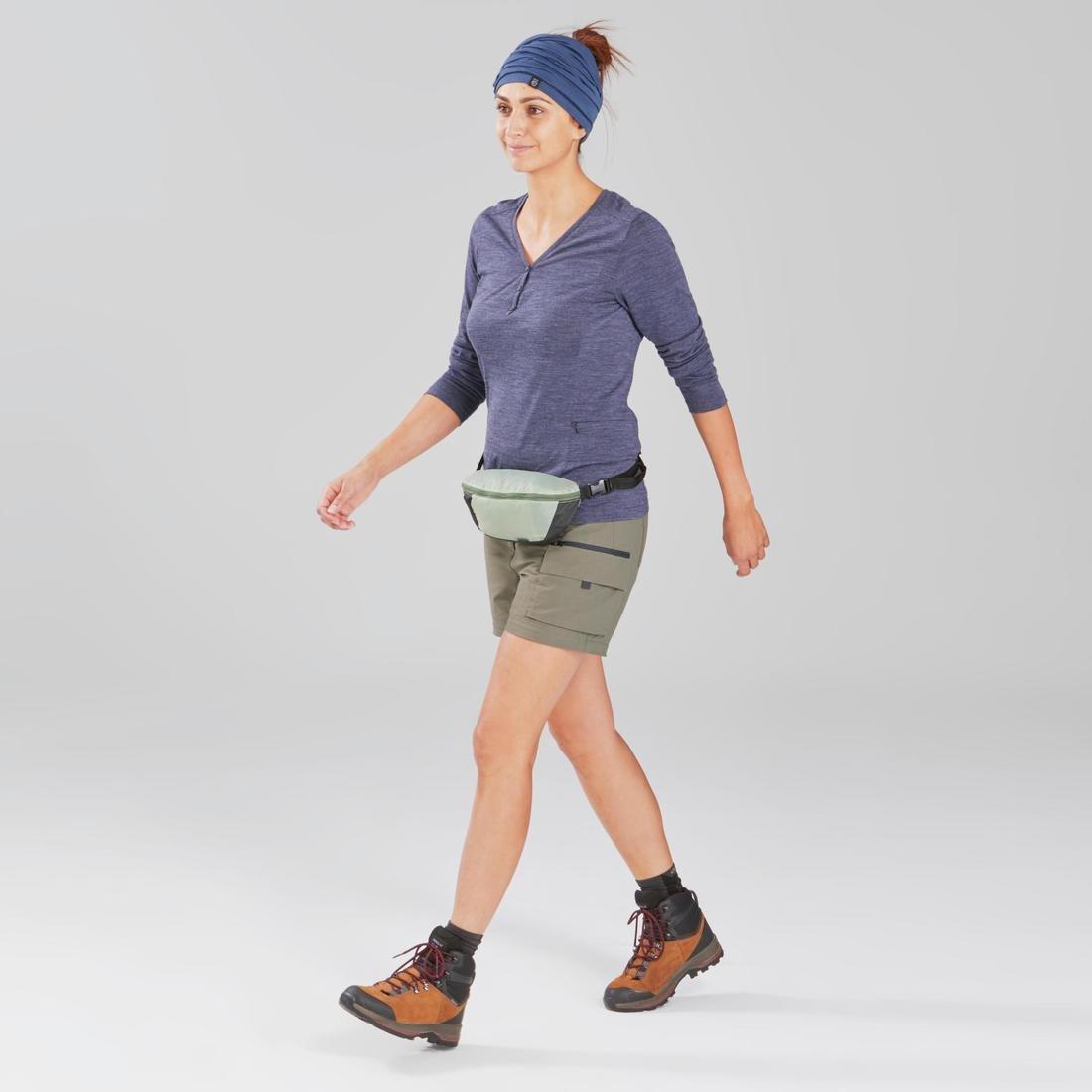 Travel Trekking 100 Compact Bum Bag, Purple, No Color, large image number 8
