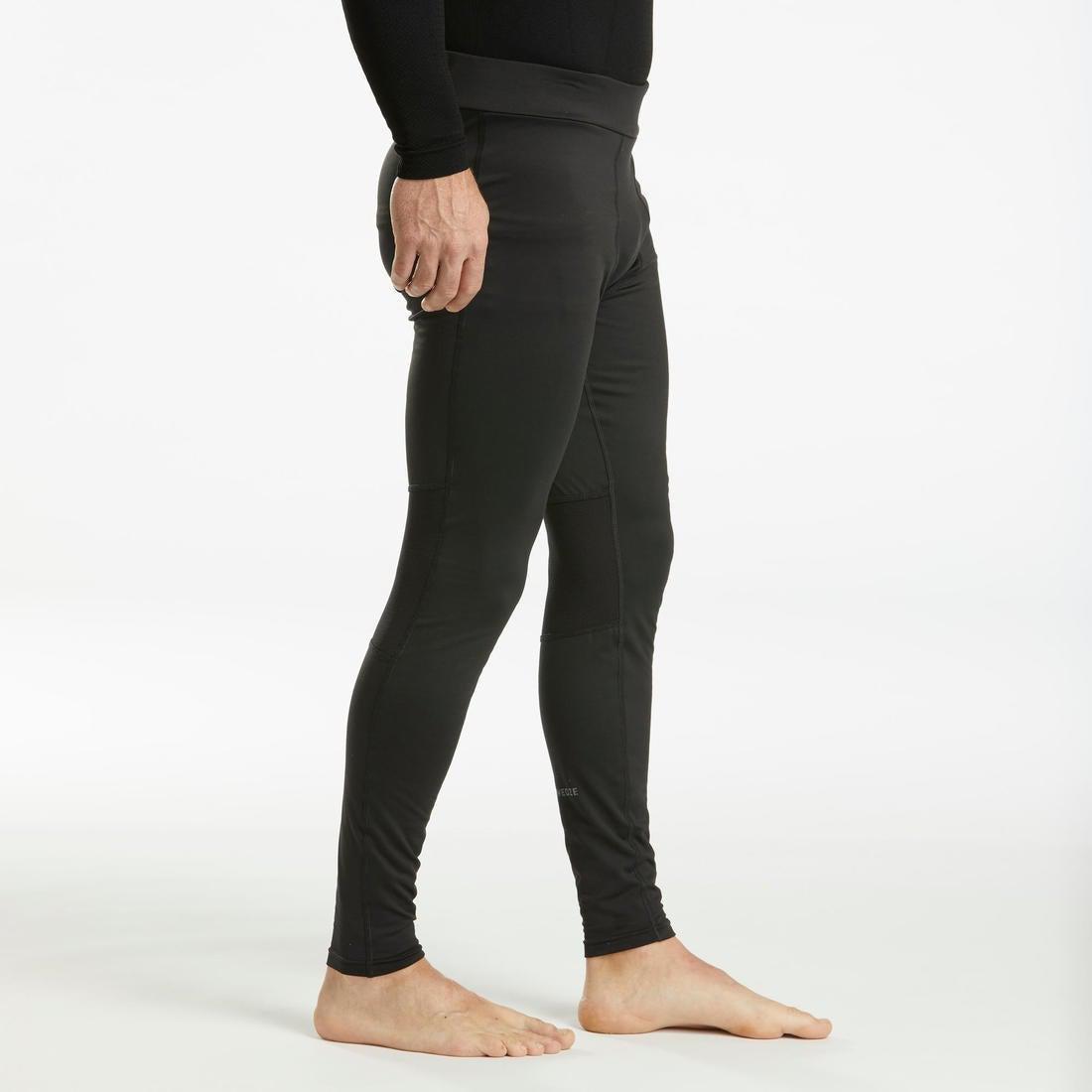 WEDZE - Men Ski Base Layer Bottoms, Black