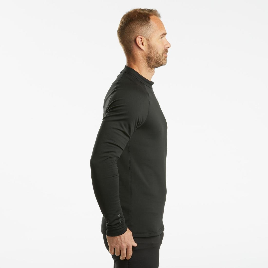 Mens Ski Base Layer Top, Black, , large image number 4