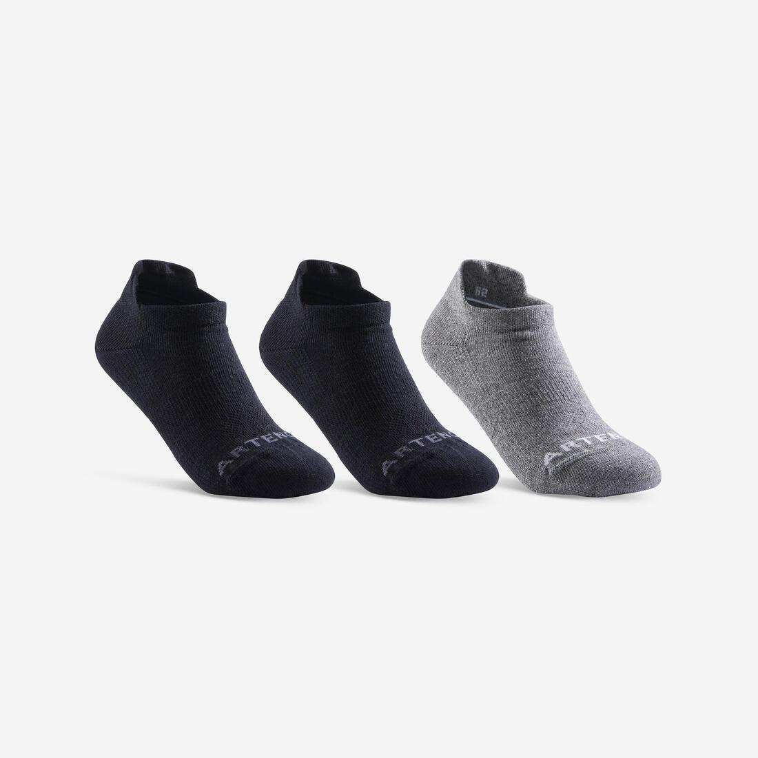 Kids Low Tennis Socks 3-Pack Rs 160, Navy, No Color, large image number 1