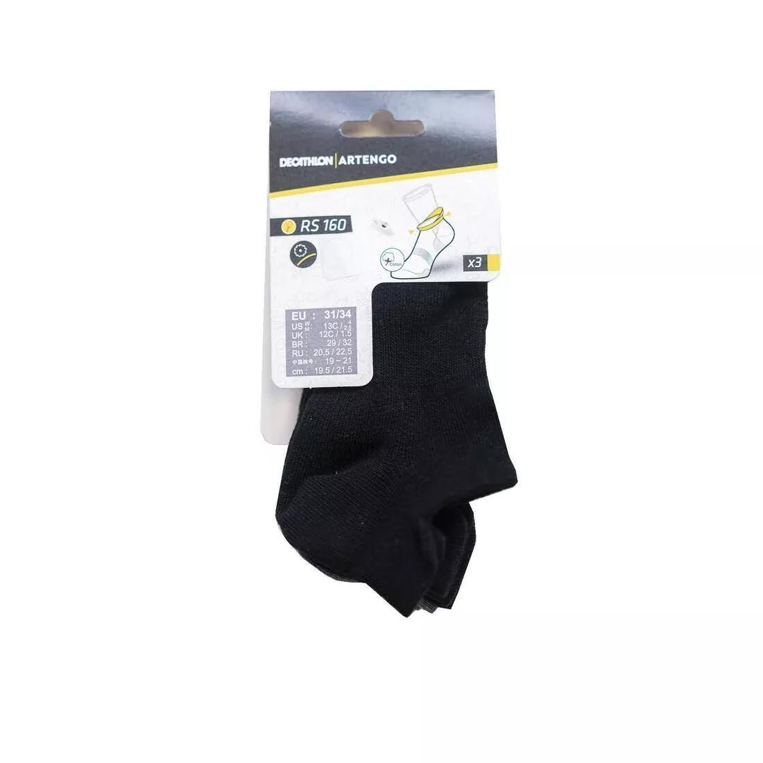 ARTENGO - Kids Low Tennis Socks 3-Pack Rs 160, Navy