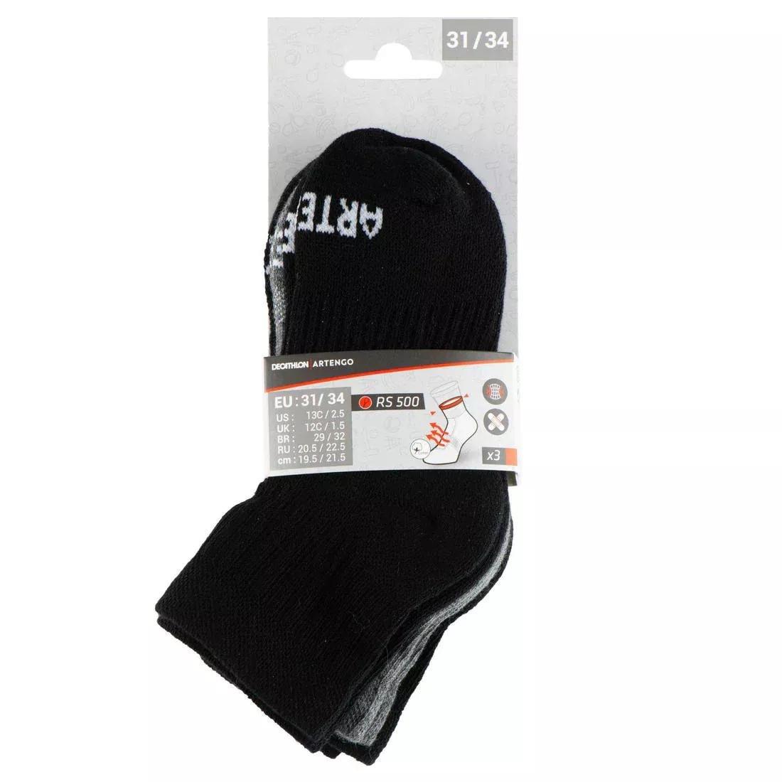 Kids Mid Sports Socks Rs 500 3-Pack, Black, , large image number 14