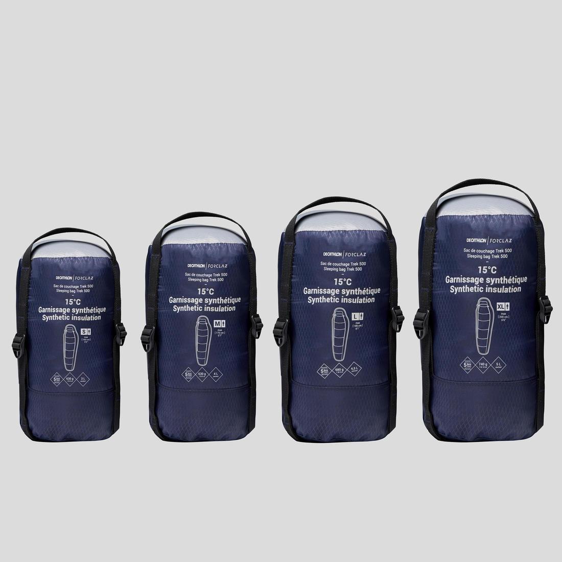 Trekking Sleeping Bag Mt500, Navy, , large image number 7