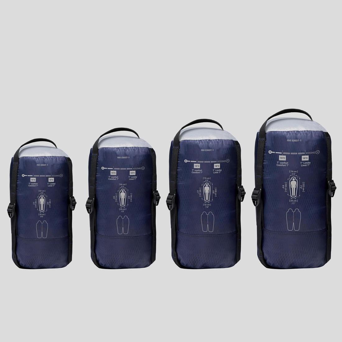 Trekking Sleeping Bag Mt500, Navy, , large image number 8