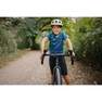 BTWIN - 100 Kids' Short Sleeve Cycling Jersey - Blue, Prussian blue
