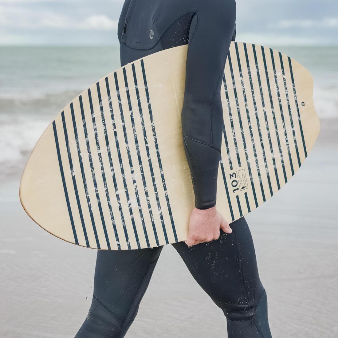 Adults Wooden Skimboard100, Brown, No Color, large image number 12