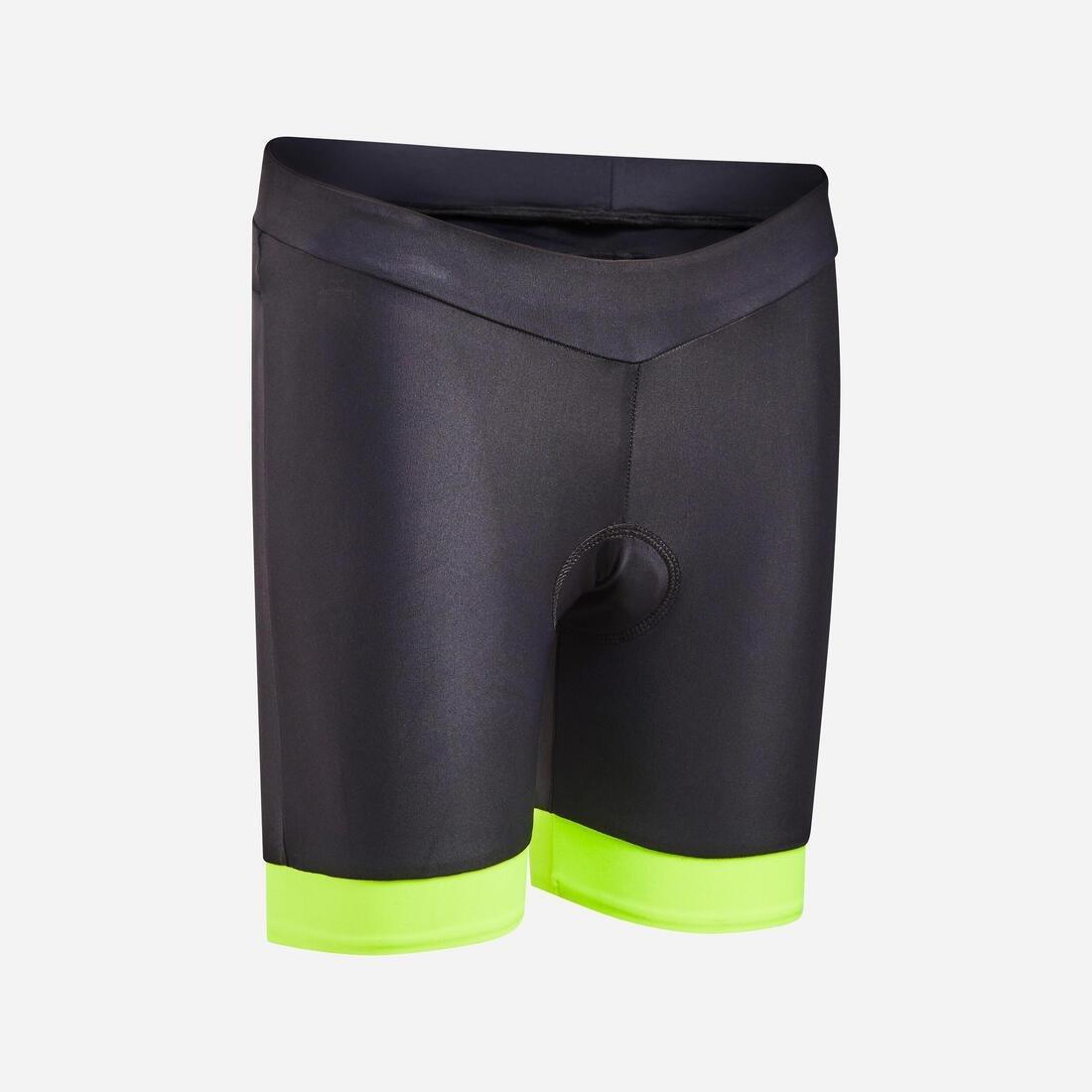 Kids Unisex Cycling Shorts - 500, Yellow, No Color, medium