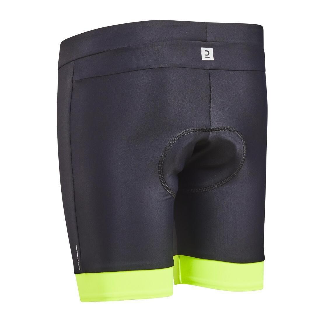 Kids Unisex Cycling Shorts - 500, Yellow, No Color, medium