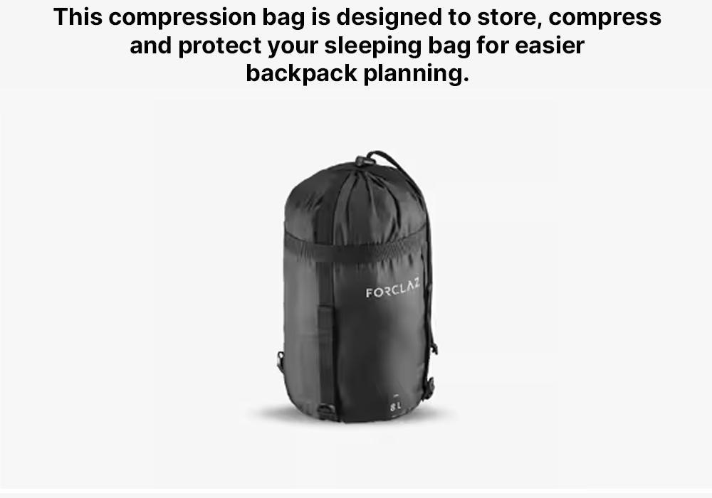 Compression Bag For Sleeping Bag - Trek, Black, No Color, large image number 7