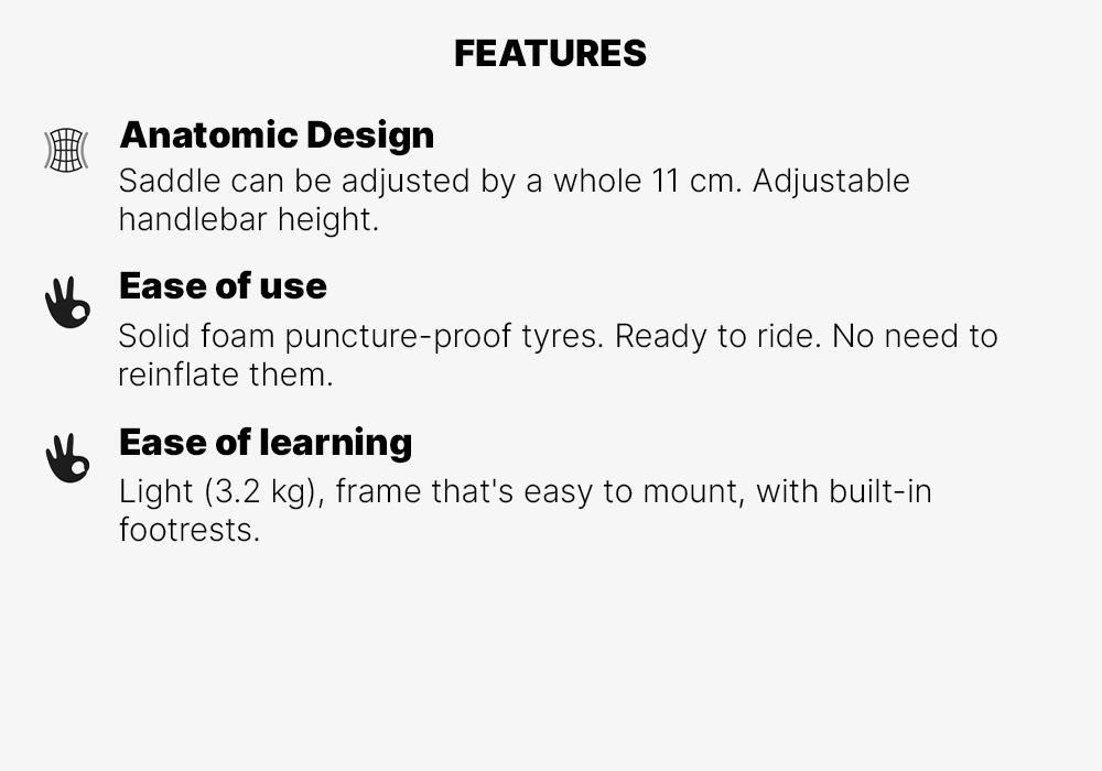 Kids Balance BikeRunride100 , Snow White, No Color, medium