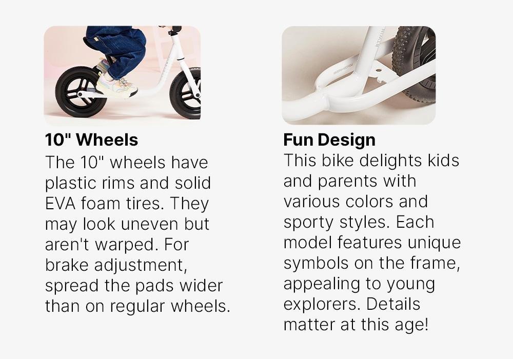 Kids Balance BikeRunride100 , Snow White, No Color, medium