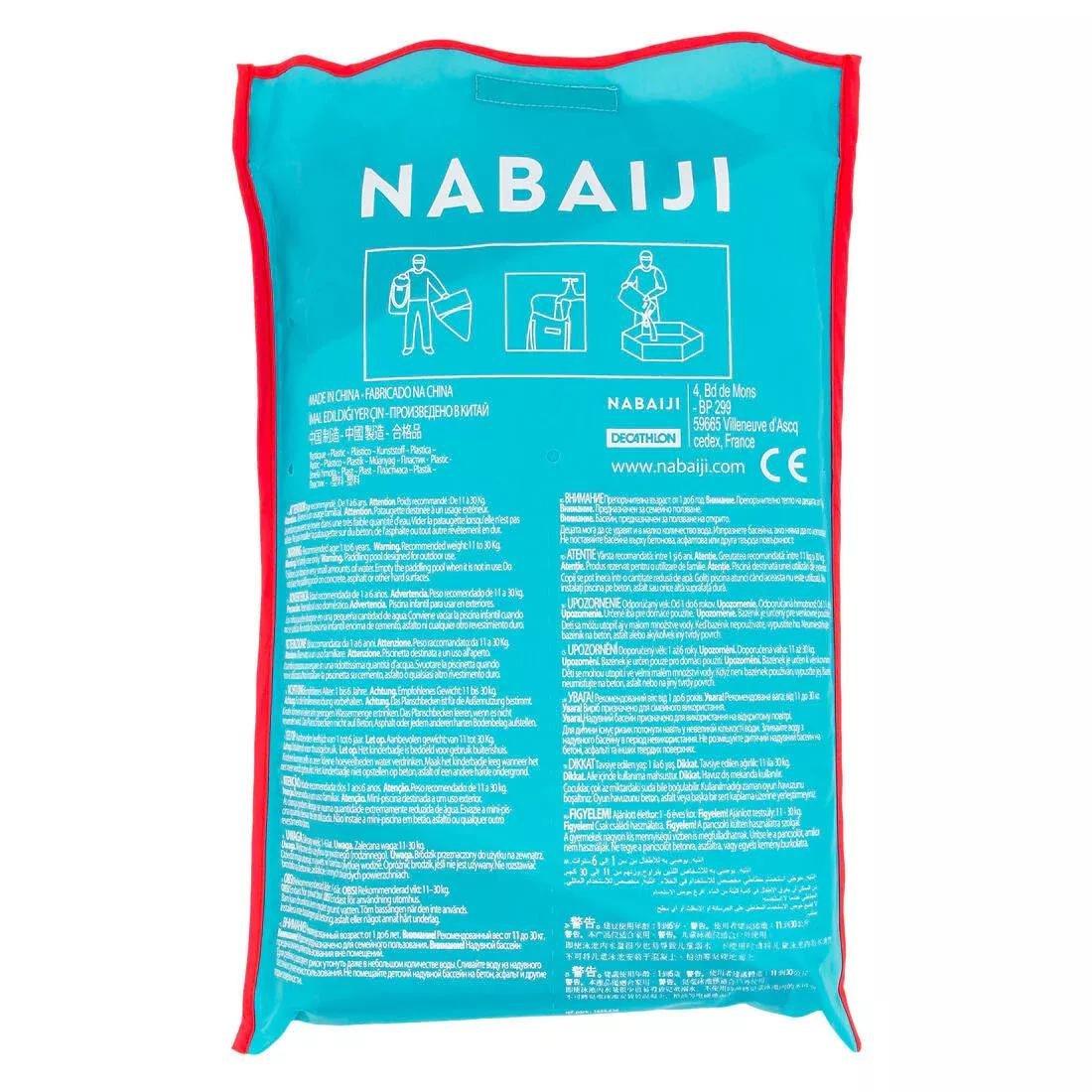 NABAIJI - Swimming Tidipool Kids Paddling Pool With Waterproof Carry Bag, Petrol Blue