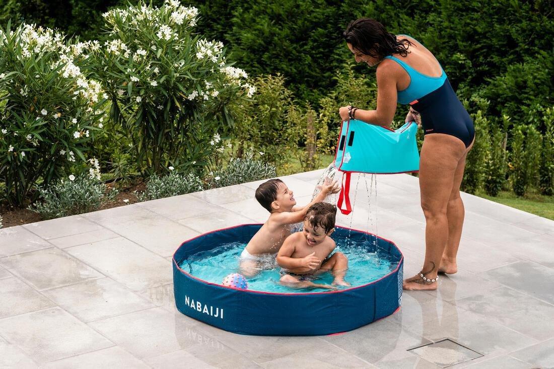 Swimming Tidipool Kids Paddling Pool With Waterproof Carry Bag, Petrol Blue, No Color, large image number 6