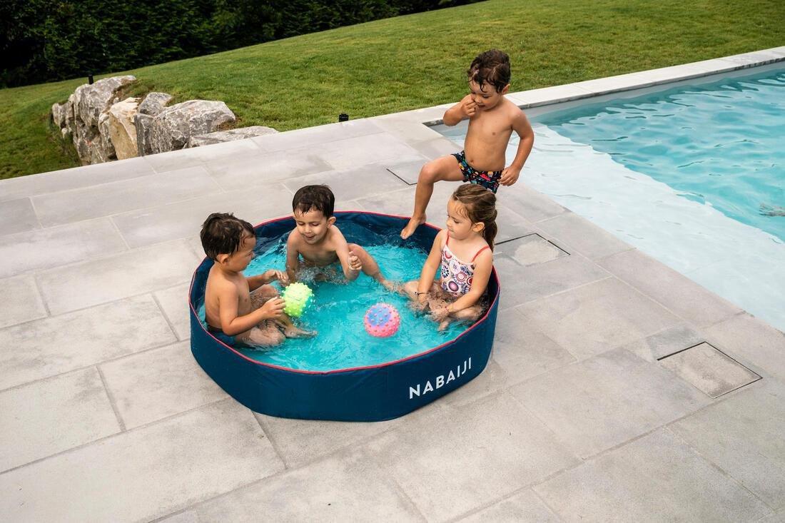 Swimming Tidipool Kids Paddling Pool With Waterproof Carry Bag, Petrol Blue, No Color, large image number 7