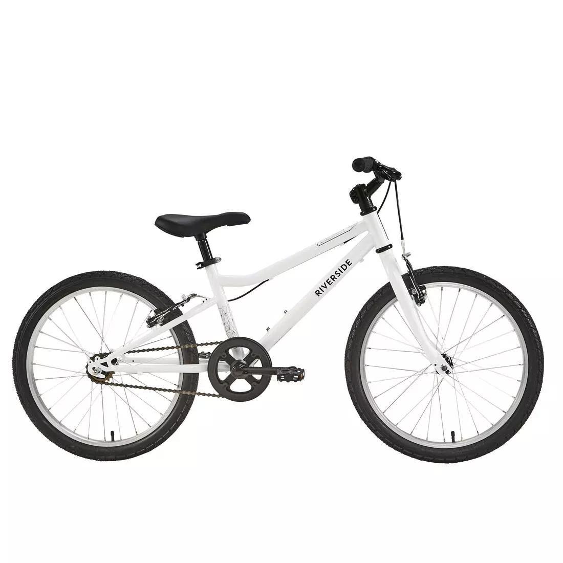 BTWIN - Kids' 20-inch robust single speed hybrid bike, white