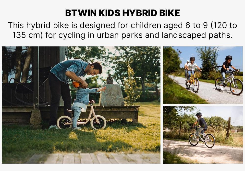 BLUE Kids' 6-9 Years 20 Hybrid Bike Riverside 100, No Color, large image number 18