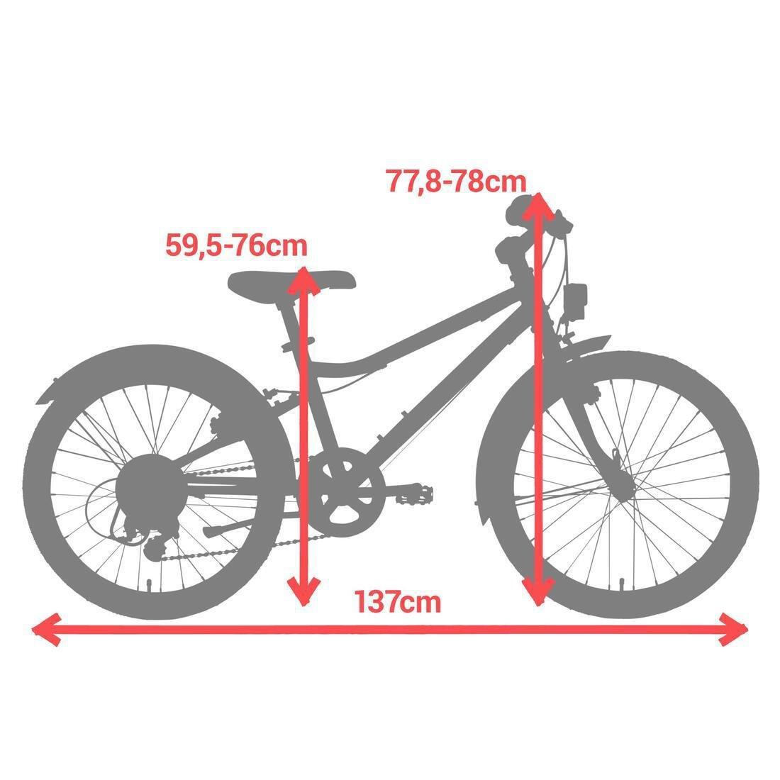 BLACK Kids' 6-9 Years 20 Hybrid Bike Riverside 500, No Color, large image number 14