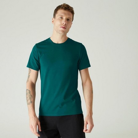 NYAMBA - Mens Slim-Fit Stretch Cotton Fitness T-Shirt, Turquoise