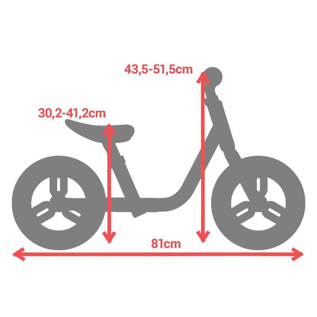 Kids Unisex Balance Bike Run Ride - 500, Orange, No Color, large image number 9
