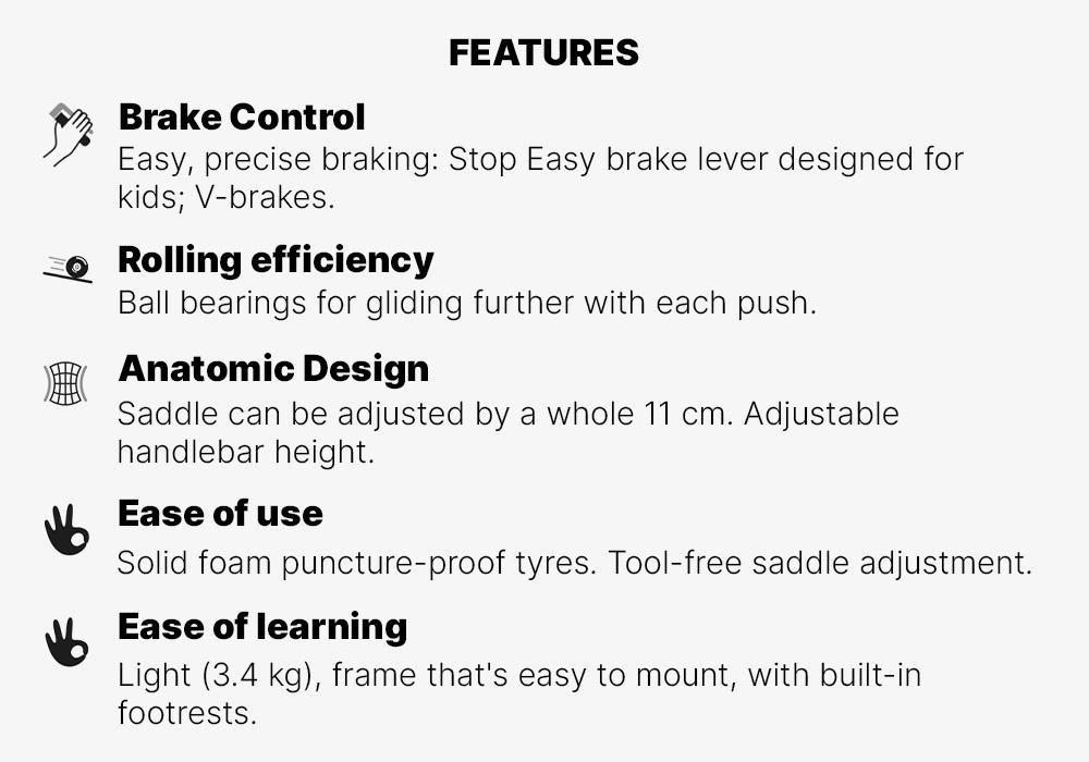 Kids Unisex Balance Bike Run Ride - 500, Orange, No Color, medium