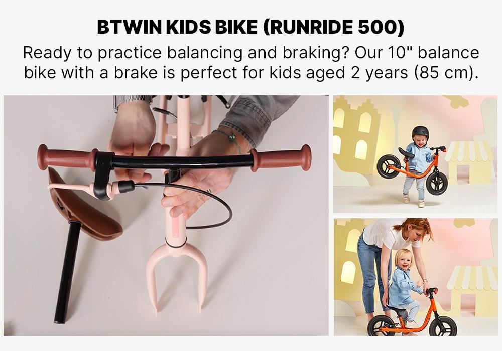 Kids Unisex Balance Bike Run Ride - 500, Orange, No Color, medium