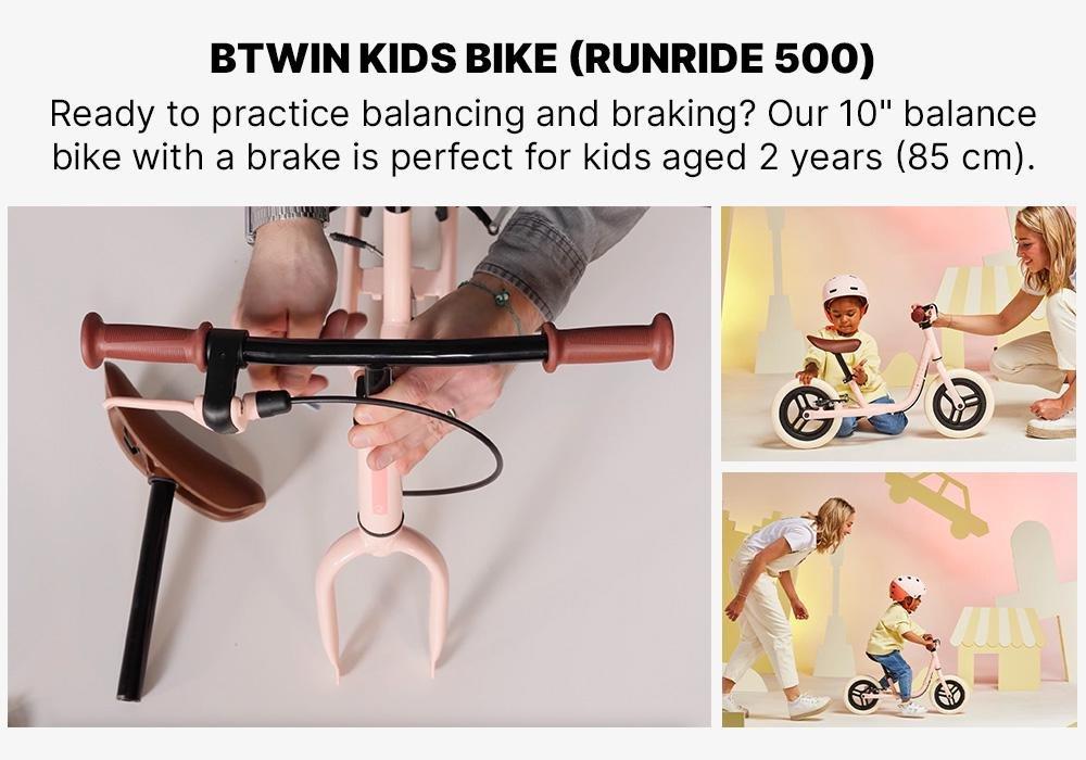 Kids Unisex Balance Bike Runride - 500, Pink, No Color, medium