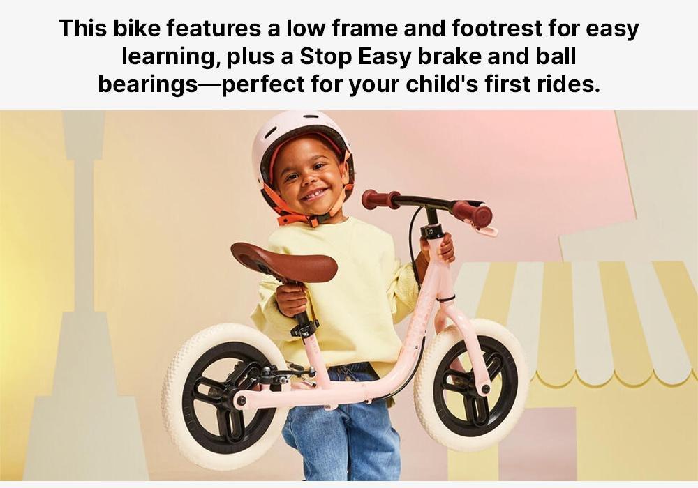 Kids Unisex Balance Bike Runride - 500, Pink, No Color, medium