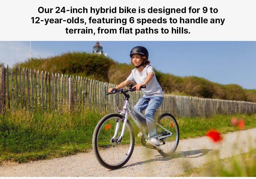 DEFAULT Kids' 9-12 Years 24 Hybrid Bike Riverside 100, , large image number 19