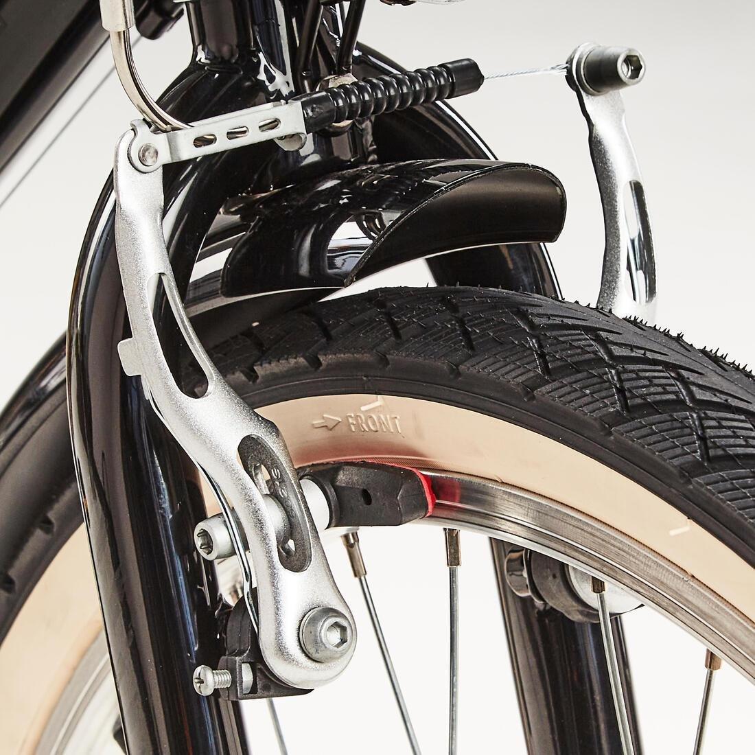 Kids Unisex 24 Inch Hybrid Bike Riverside - 500 9-12 Years, Black, No Color, medium