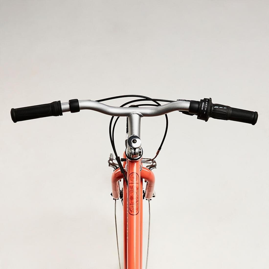 CORAL PINK Kids' 9-12 Years 24 Hybrid Bike Riverside 500, No Color, large image number 9
