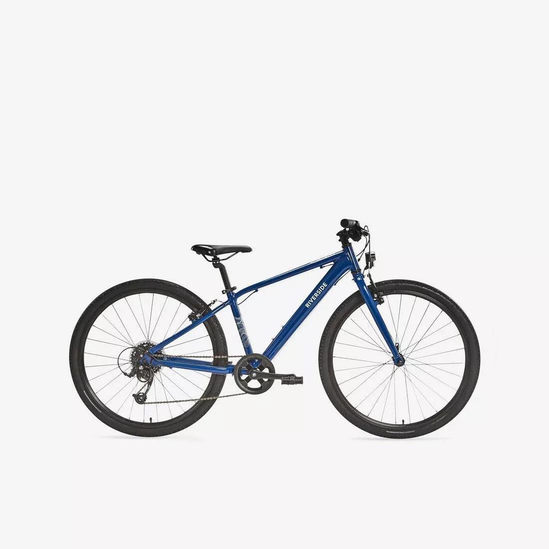 BTWIN - 26 Inch KIDS HYBRID BIKE RIVERSIDE 900 9-12 YEARS OLD - Blue, Prussian blue