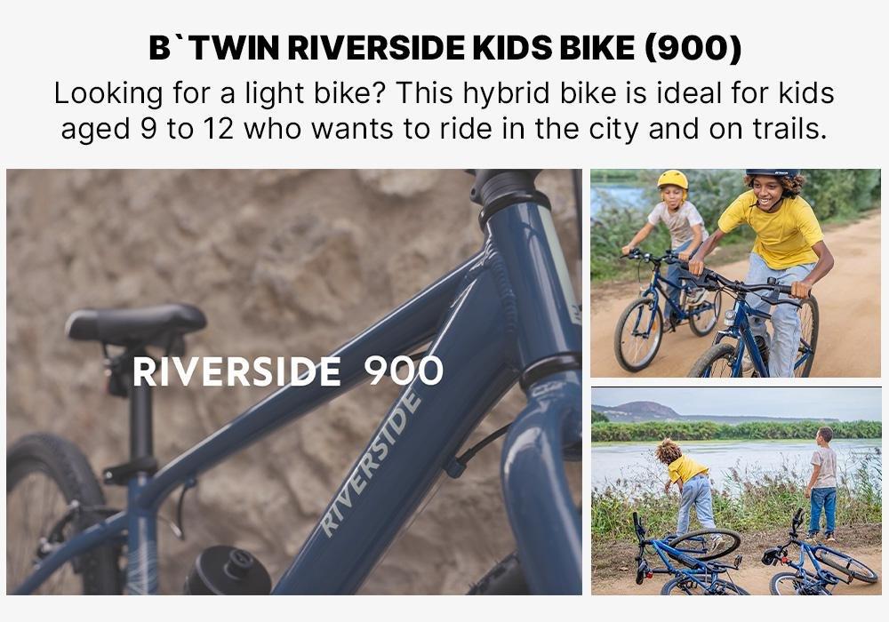 PRUSSIAN BLUE Kids' 9-12 Years 26 Hybrid Bike Riverside 900, No Color, large image number 18