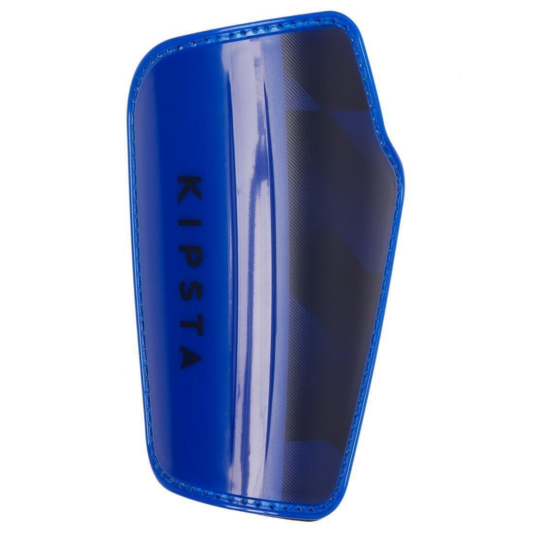 Kids Football Shin Pads F500 Viralto, Bright Indigo, , large image number 2