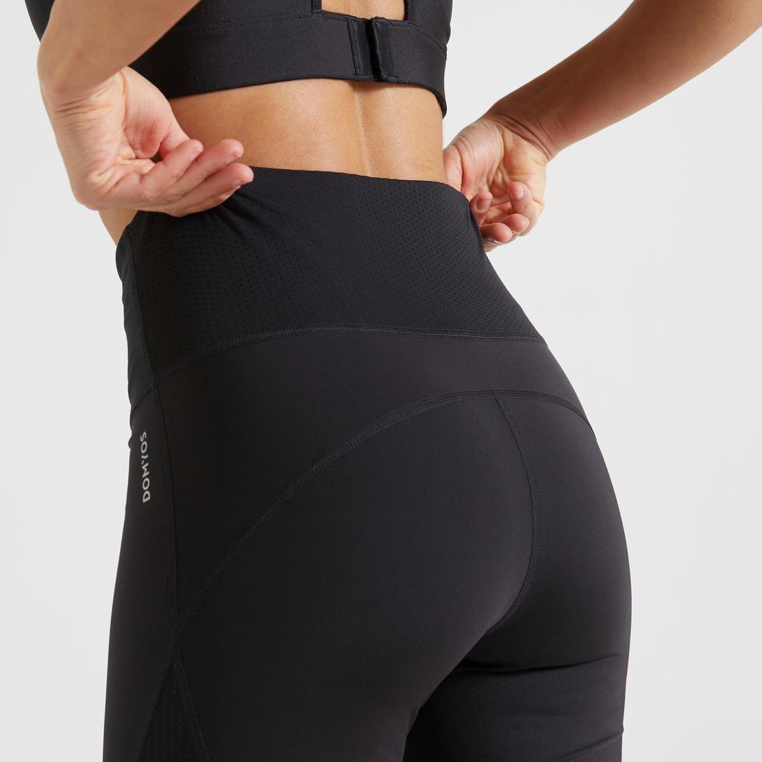 High-Waisted ShapingFitness Leggings, Black, , large image number 3