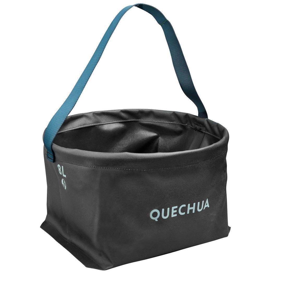 QUECHUA - Folding Camping Bowl, Black