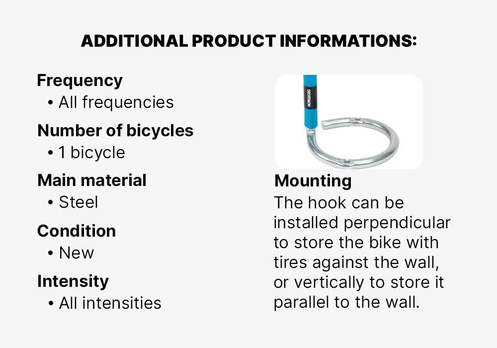 1-Bike Wall and Ceiling Rack, No Color, medium