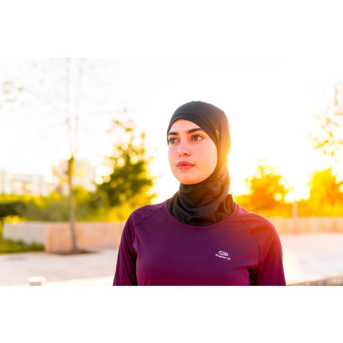 Women Running Hijab, Black, , large image number 0