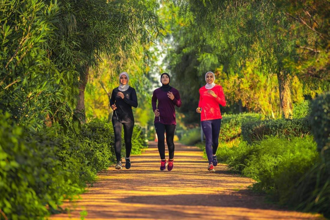 Women Running Hijab, Black, , large image number 2