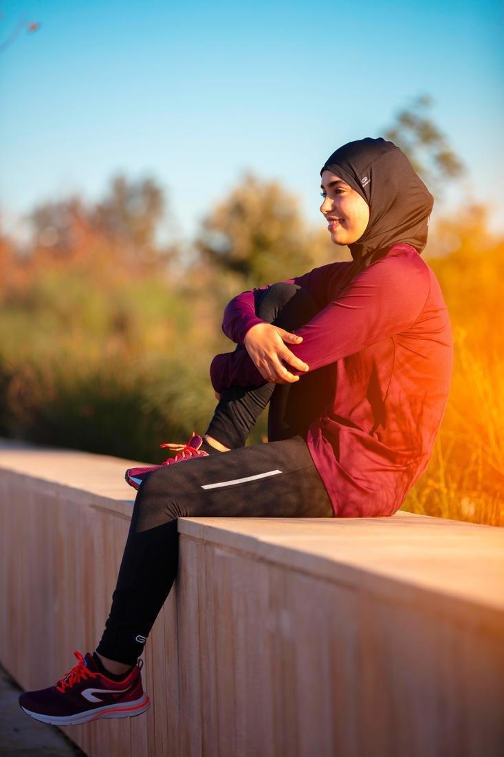 Women Running Hijab, Black, , large image number 4