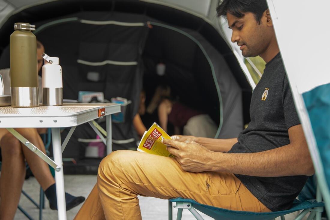 Folding Camping Chair, Grey, No Color, large image number 9