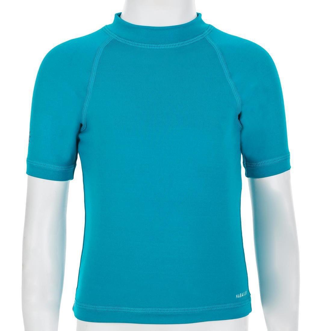Kids Unisex Uv-Protection Short Sleeve T-Shirt, Teal Green, , large image number 2