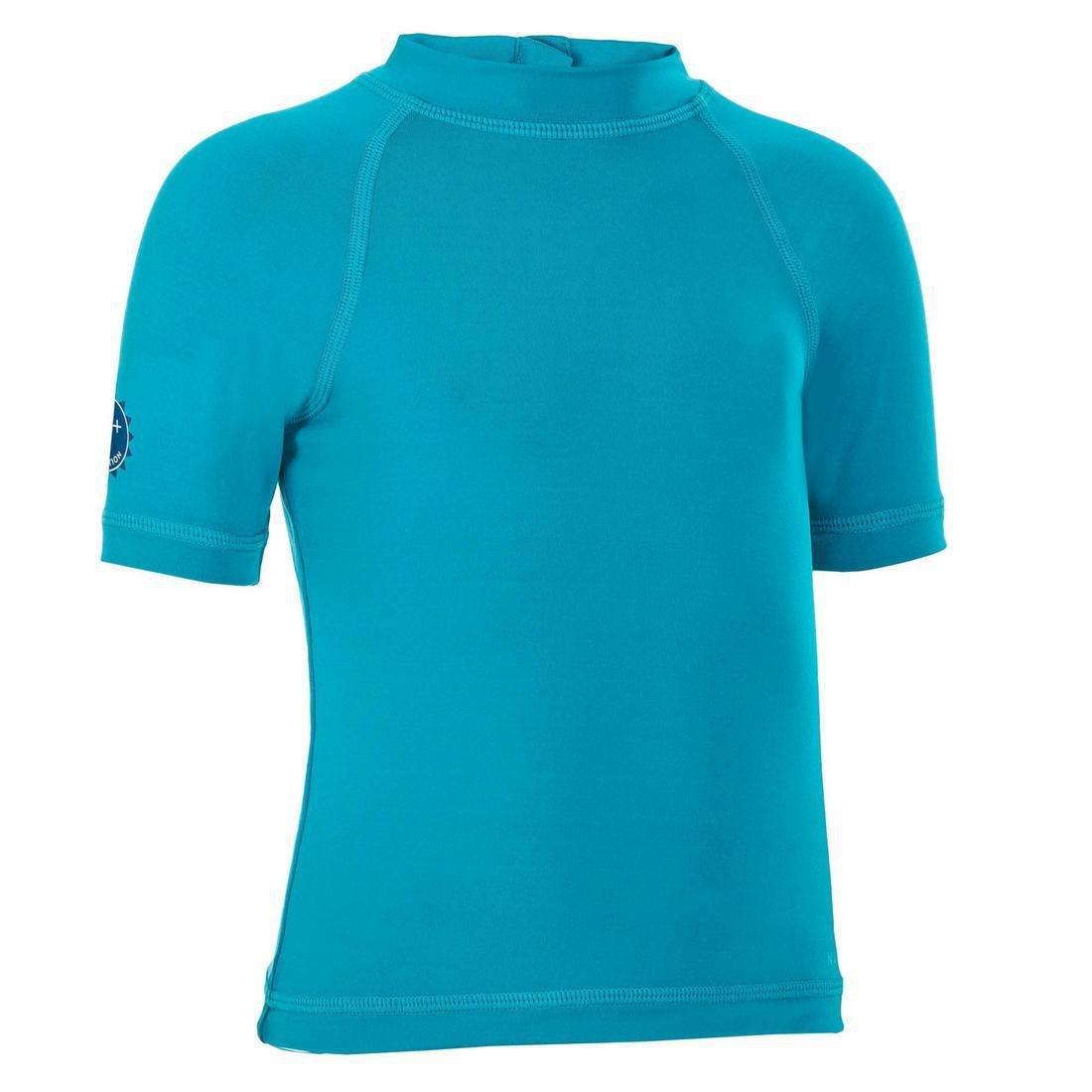 Kids Unisex Uv-Protection Short Sleeve T-Shirt, Teal Green, , large image number 11