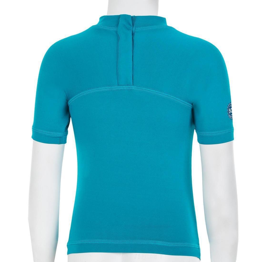 Kids Unisex Uv-Protection Short Sleeve T-Shirt, Teal Green, , large image number 12
