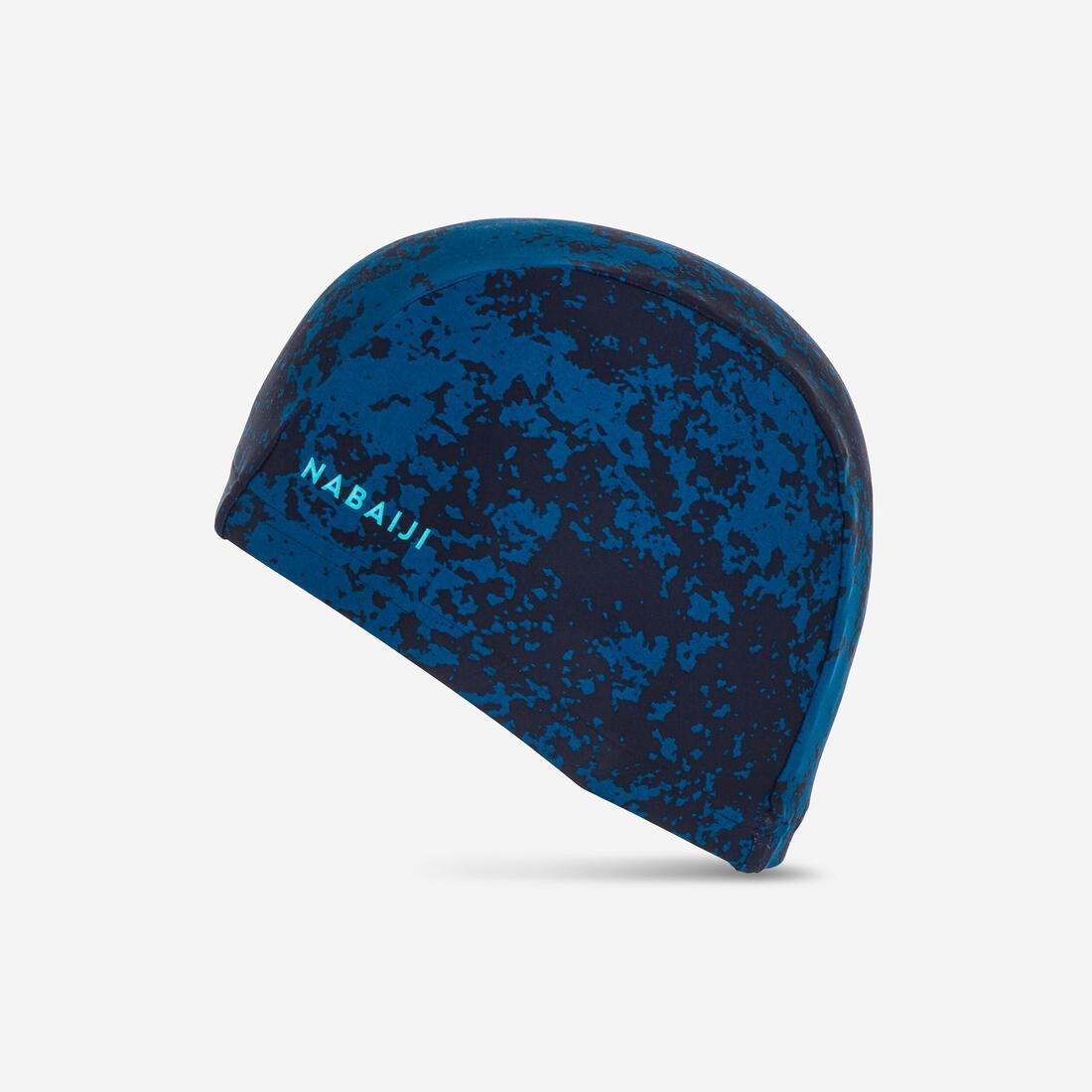 Women Mesh Swim Cap - Printed Fabric Tiki, Navy, No Color, large image number 13