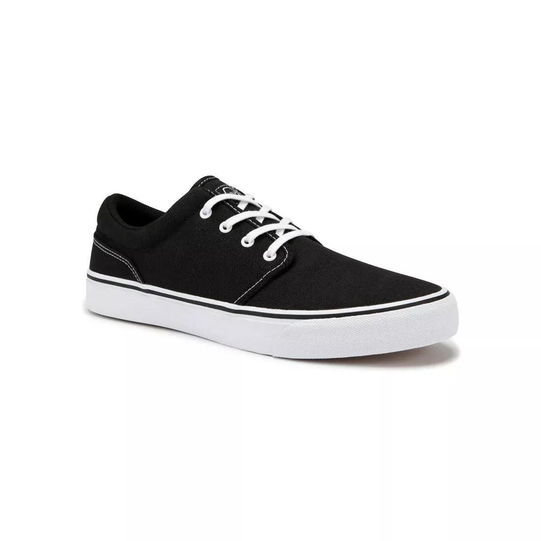 Adult Skateboarding Longboarding Low-Top Shoes Vulca 100, Black, , large image number 0