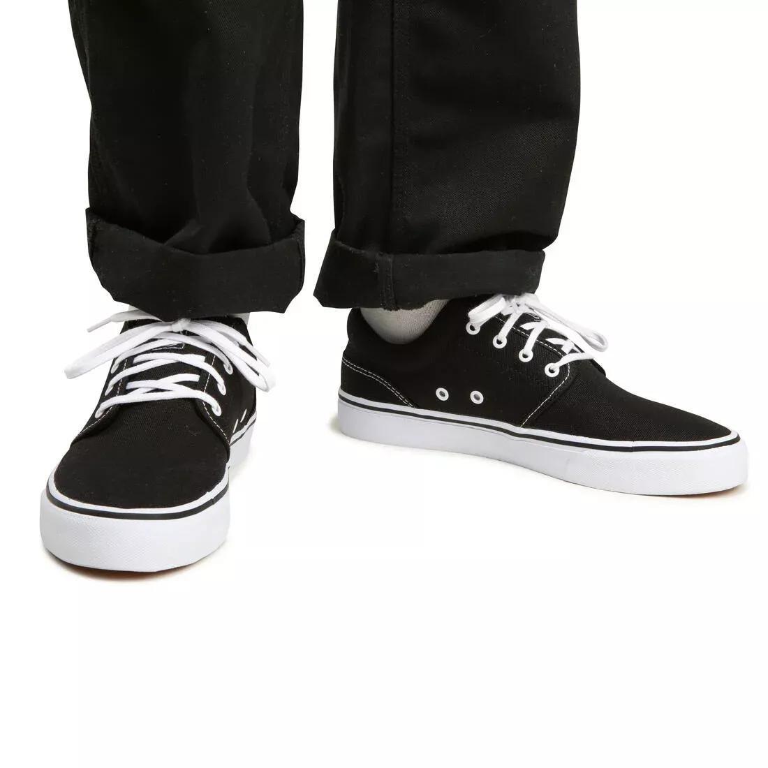 Adult Skateboarding Longboarding Low-Top Shoes Vulca 100, Black, , large image number 1