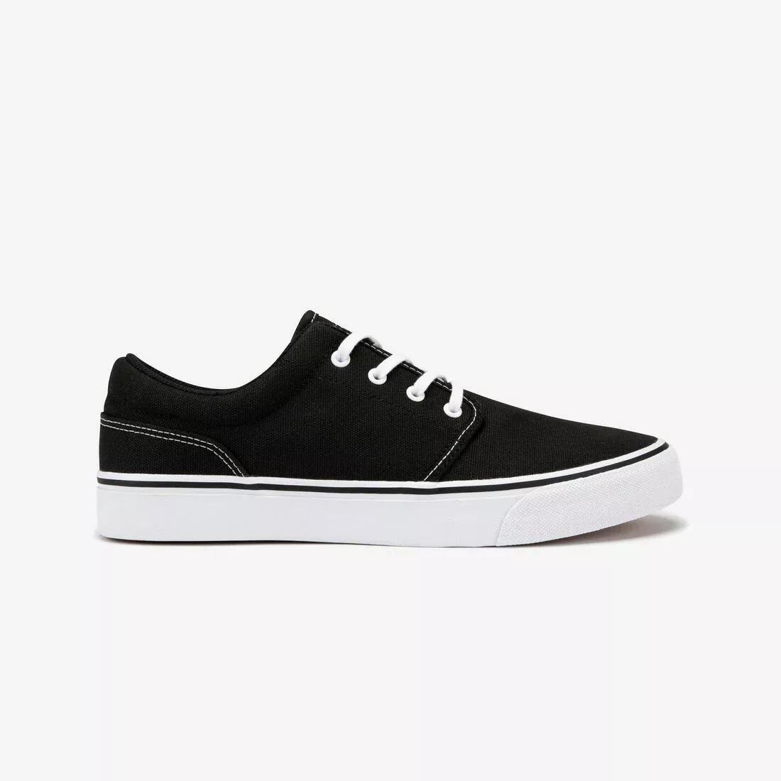 Adult Skateboarding Longboarding Low-Top Shoes Vulca 100, Black, , large image number 3