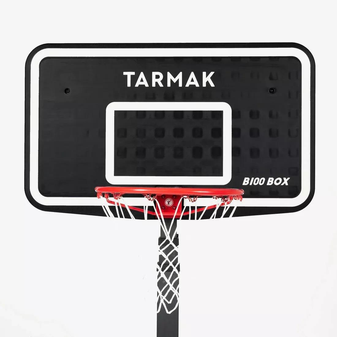 Folding Basketball Hoop - Adjustable Up To 3.05m In Black/White, No Color, large image number 4