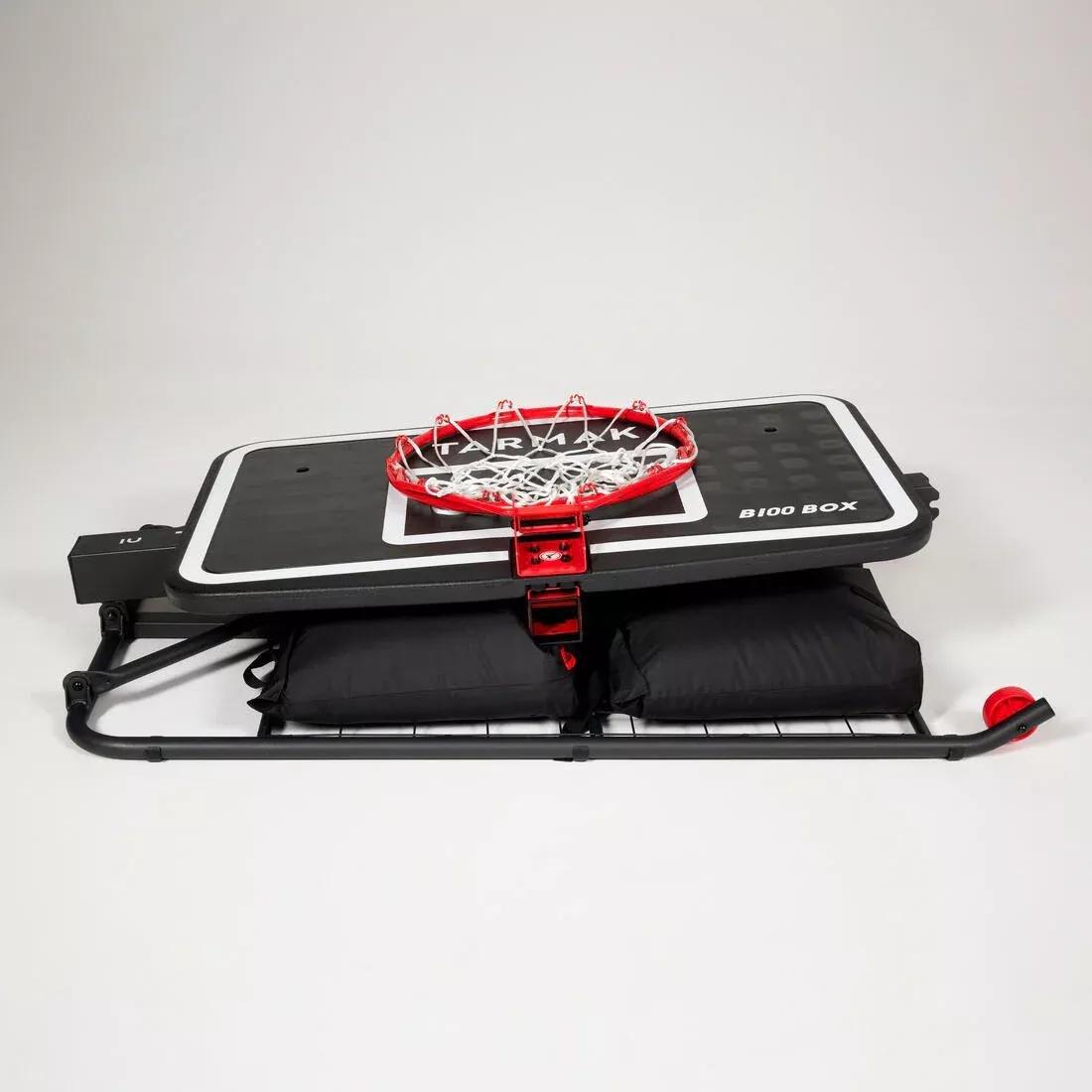 Folding Basketball Hoop - Adjustable Up To 3.05m In Black/White, No Color, large image number 10