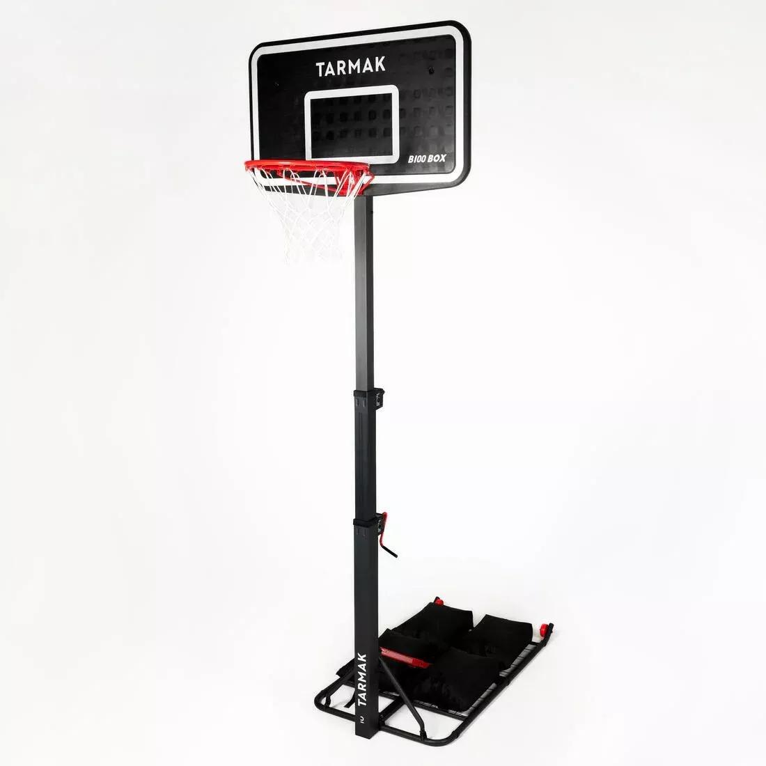 Folding Basketball Hoop - Adjustable Up To 3.05m In Black/White, No Color, large image number 13